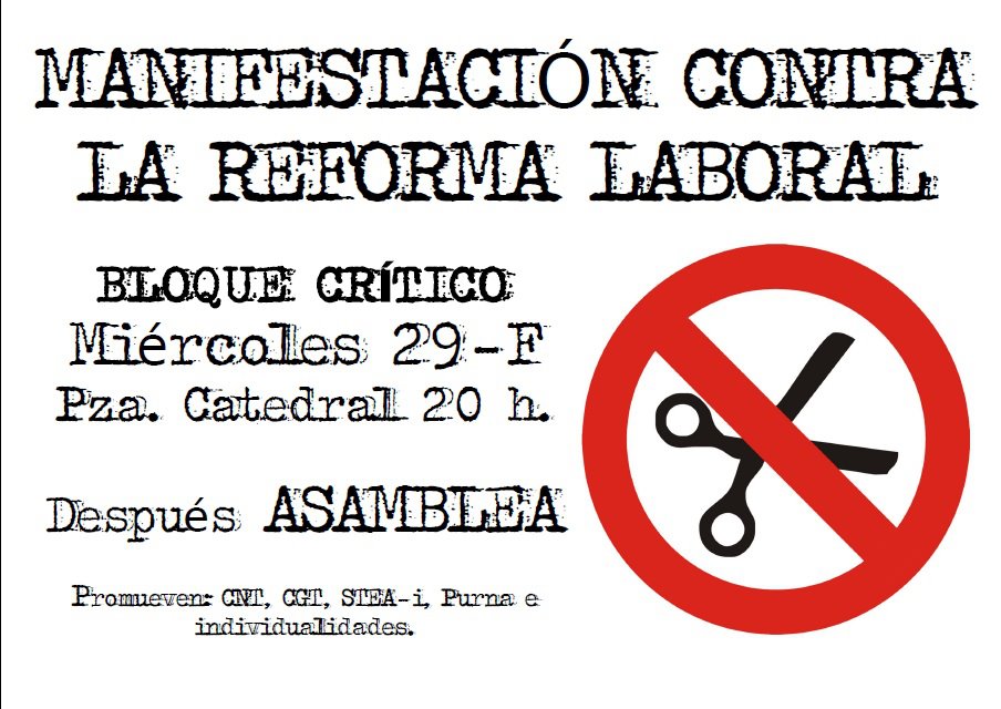 [Teruel] Manifestación contra la Reforma Laboral iste 